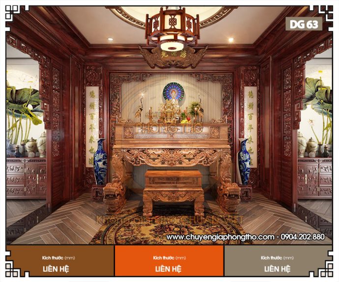 Mẫu đèn chiếu sáng phòng thờ DG63