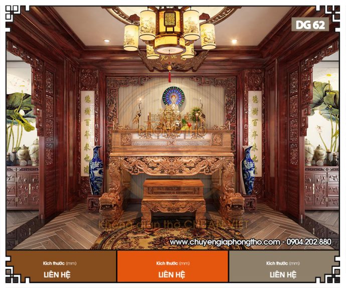 Mẫu đèn chùm phòng thờ DG62 đẹp giá rẻ