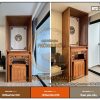 Vách ngăn phòng thờ đơn giản