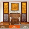 Vách ốp CNC phòng thờ hiện đại