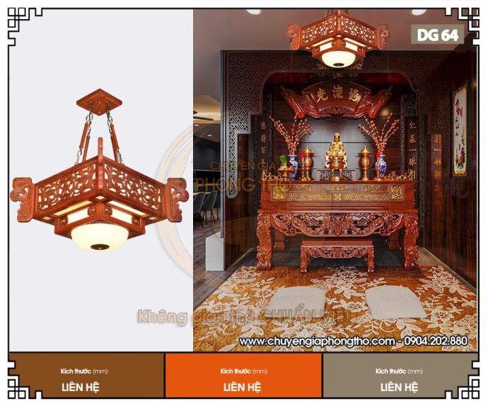 Đèn thả trần phòng thờ DG64