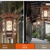 Mẫu đèn treo ngoài hiên nhà gỗ, nhà thờ họ DG67