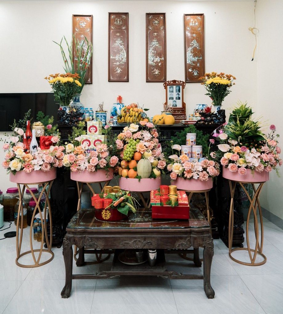 những mẫu trang trí bàn thờ gia tiên đám cưới đẹp – đơn giản – ý nghĩa