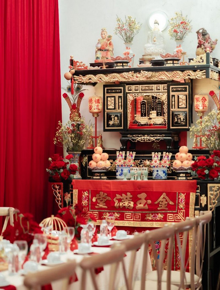 những mẫu trang trí bàn thờ gia tiên đám cưới đẹp – đơn giản – ý nghĩa