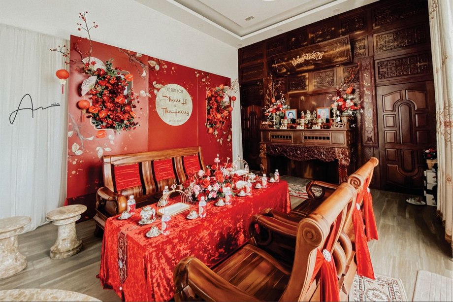 những mẫu trang trí bàn thờ gia tiên đám cưới đẹp – đơn giản – ý nghĩa