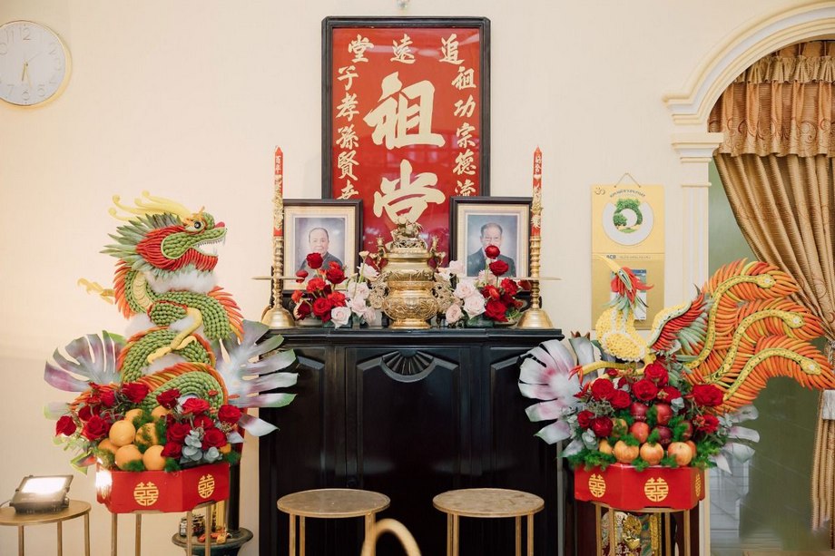 những mẫu trang trí bàn thờ gia tiên đám cưới đẹp – đơn giản – ý nghĩa