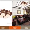 Mẫu đèn gỗ ốp trần phòng thờ DG68
