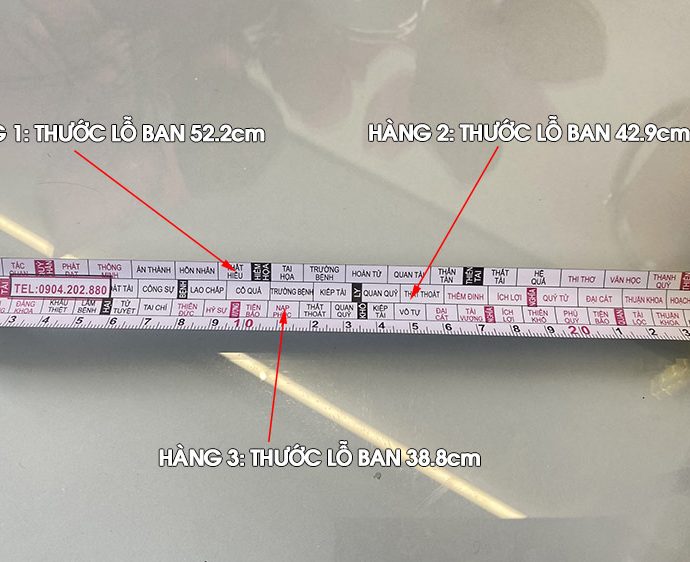 Thước lỗ ban 3 trong 1: Đầy đủ 52, 43, 39cm cho mọi công trình
