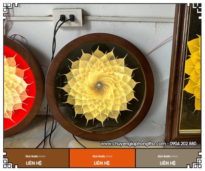 Tranh lá bồ đề thủ công mỹ nghệ