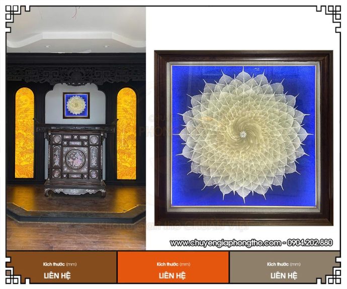 Tranh lá bồ đề thủ công mỹ nghệ