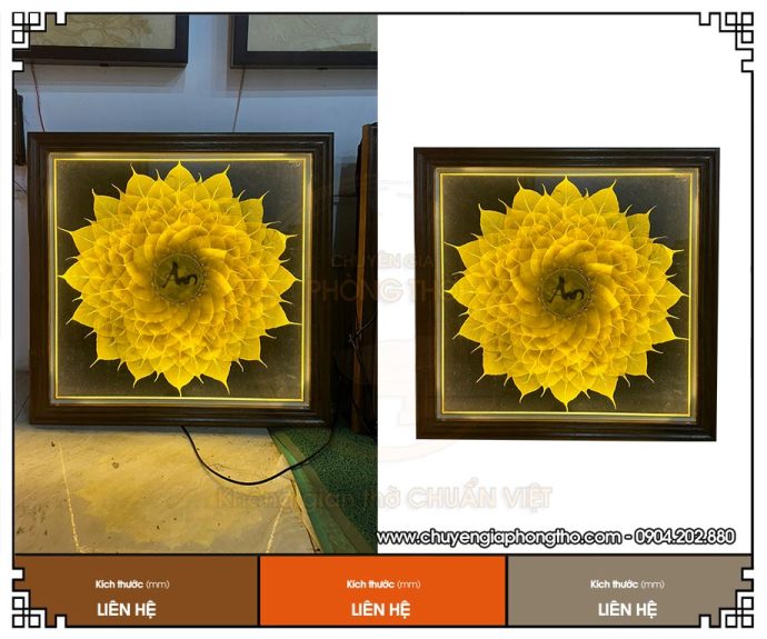 Tranh lá bồ đề thủ công mỹ nghệ