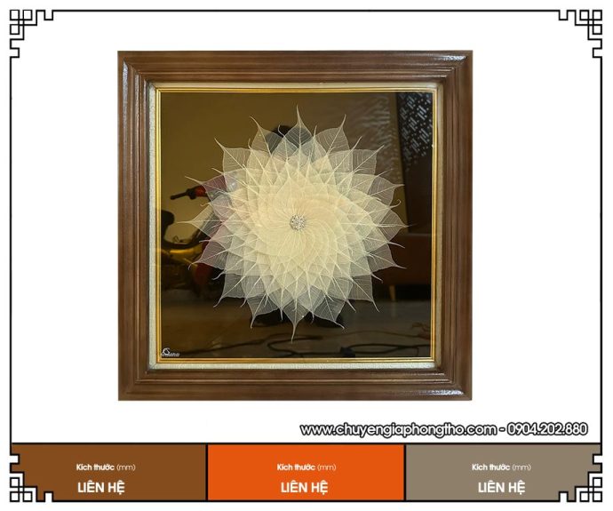 Tranh lá bồ đề thủ công mỹ nghệ