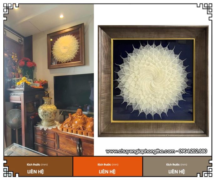 Tranh lá bồ đề thủ công mỹ nghệ