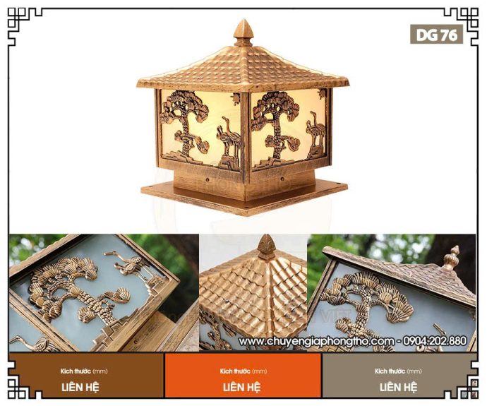 Mẫu đèn cột cổng nhà từ đường DG76