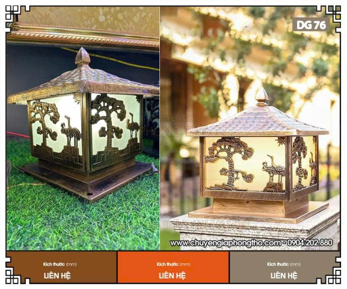 Mẫu đèn cột cổng nhà từ đường DG76