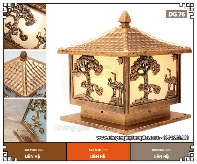 Mẫu đèn cột cổng nhà từ đường DG76