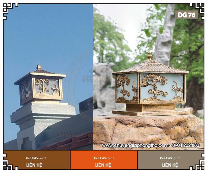 Mẫu đèn cột cổng nhà từ đường DG76