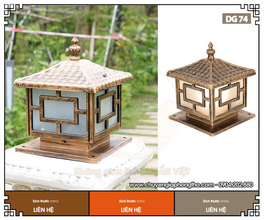 Mẫu đèn trụ cổng nhôm đúc DG74 Mẫu đèn trụ cổng nhôm đúc DG74