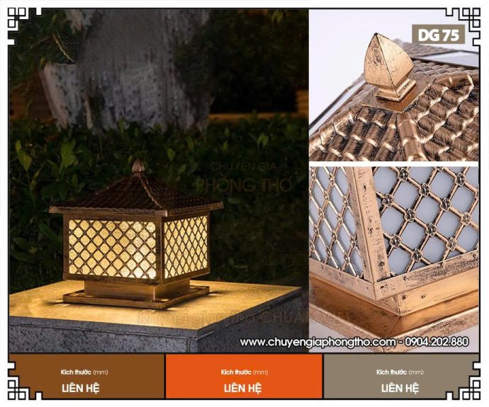 Đèn trụ cổng trang trí nhà thờ họ DG75