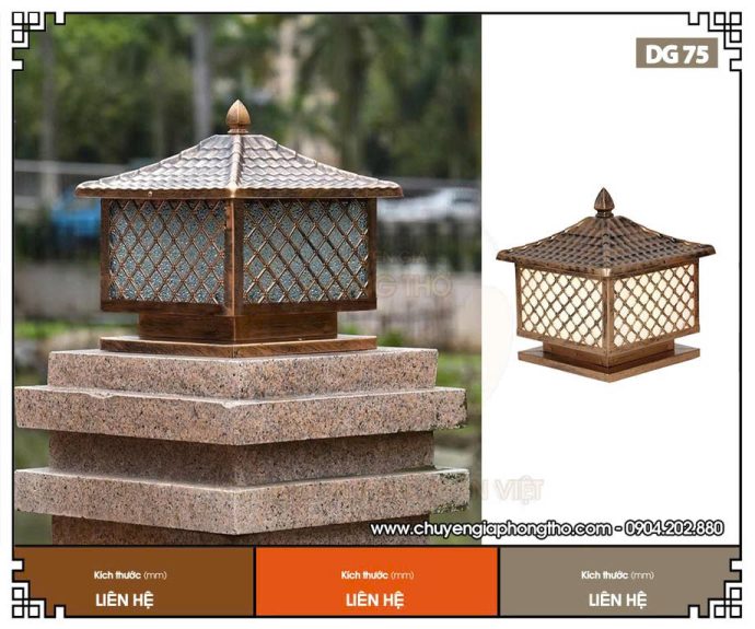 Đèn trụ cổng trang trí nhà thờ họ DG75