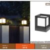 Mẫu đèn trụ cổng vuông DG72