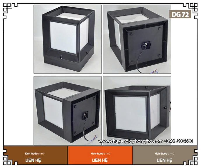 Mẫu đèn trụ cổng vuông DG72