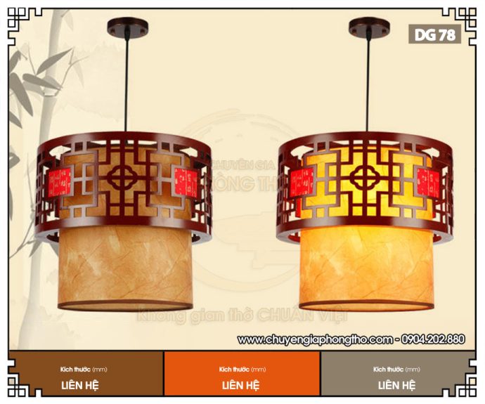 Đèn thả phòng thờ hình trụ DG78