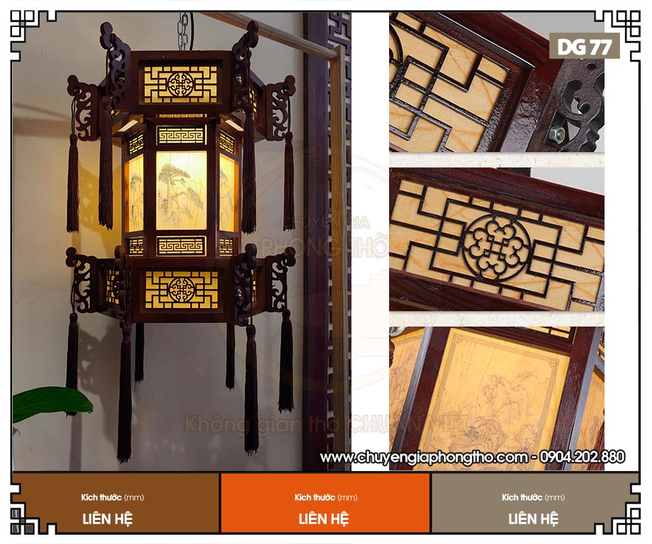 Mẫu đèn lồng gỗ cao cấp giá tốt DG77 Mẫu đèn lồng gỗ cao cấp giá tốt DG77