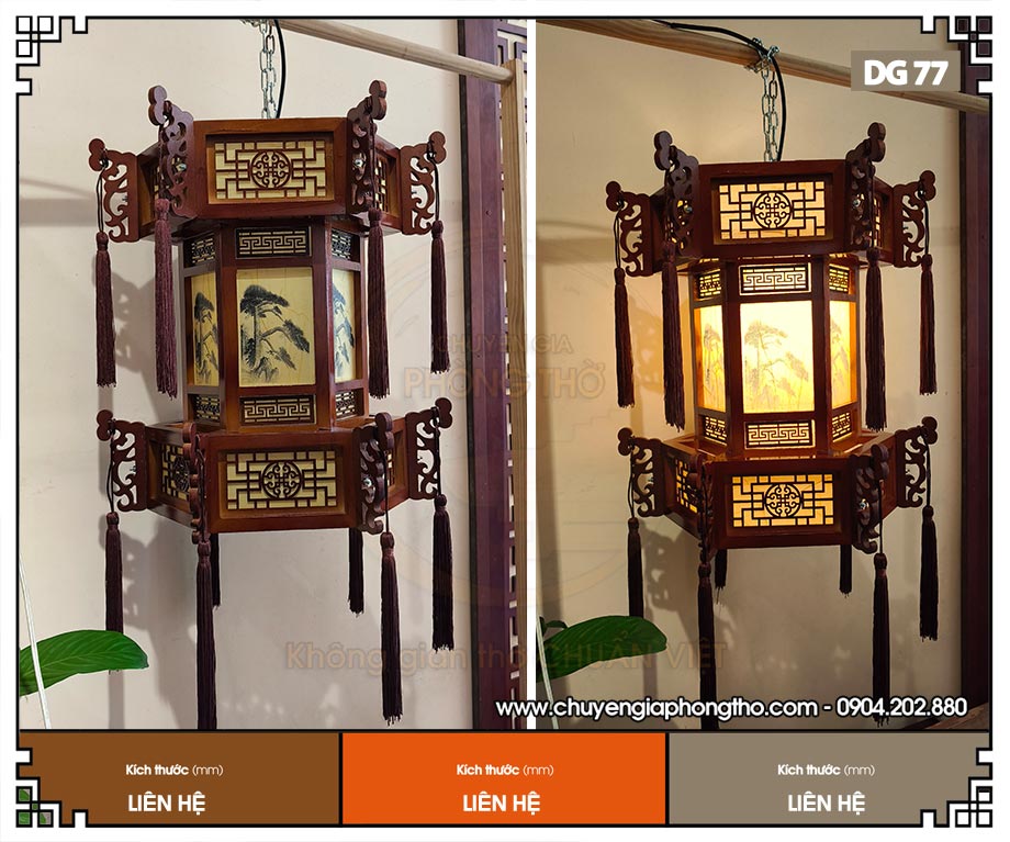 Mẫu đèn lồng gỗ cao cấp giá tốt DG77 Mẫu đèn lồng gỗ cao cấp giá tốt DG77