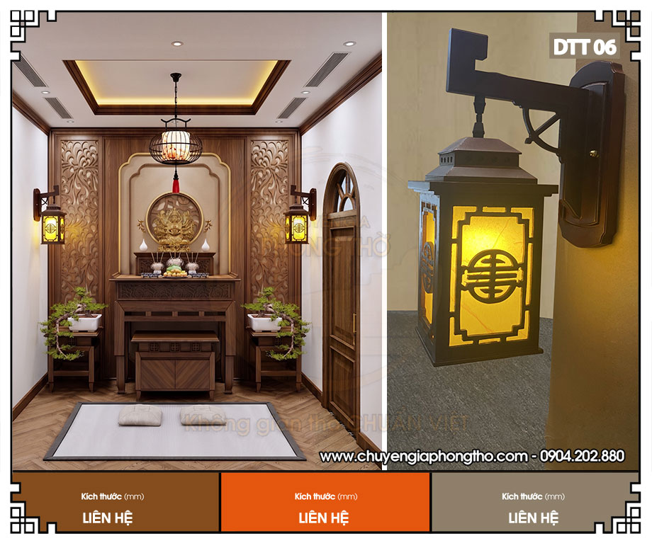 Mẫu đèn ốp tường phòng thờ DTT06