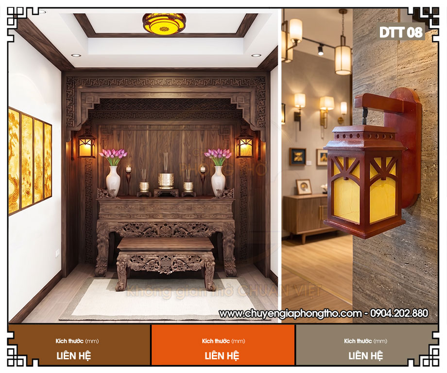 Mẫu đèn treo tường bằng gỗ giá tốt DTT08