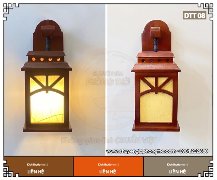 Mẫu đèn treo tường bằng gỗ giá tốt DTT08
