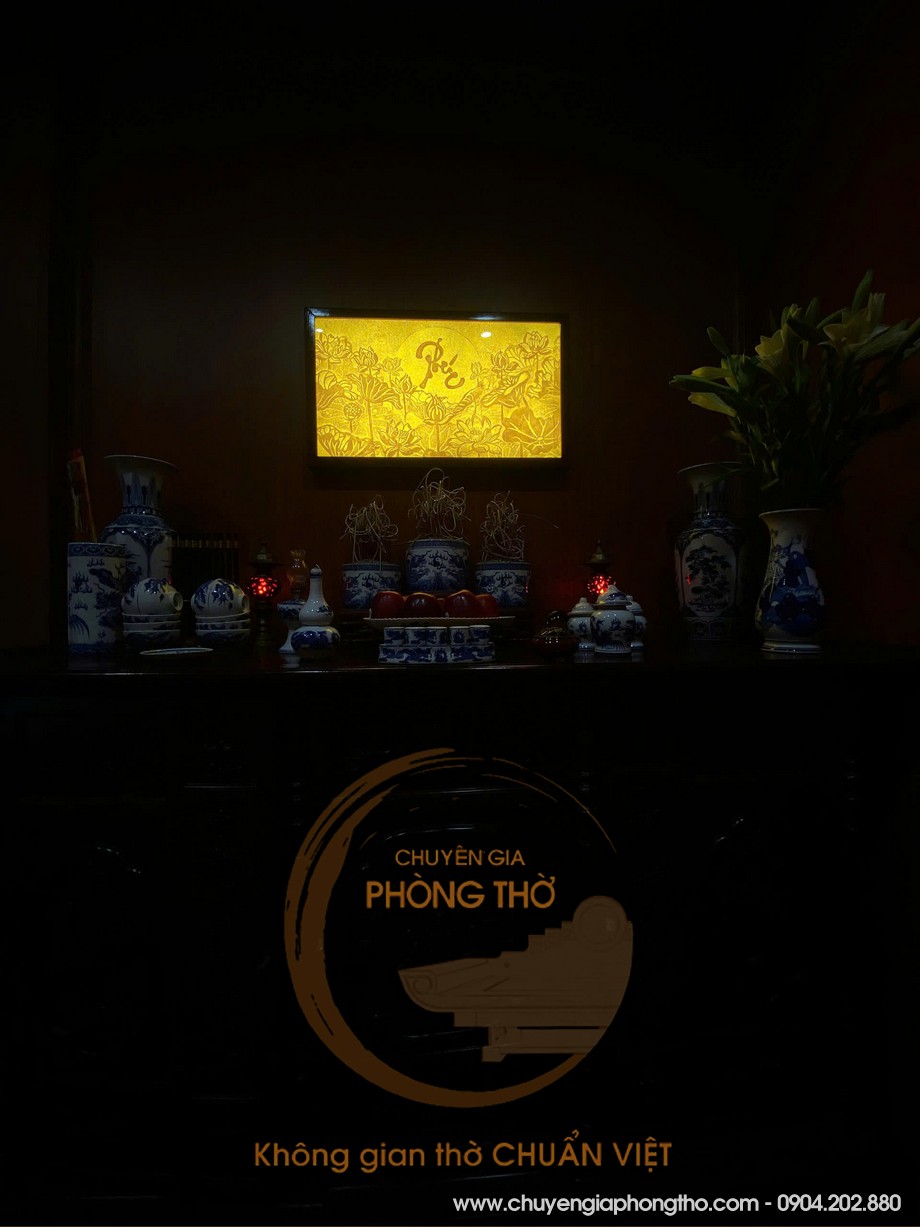 Thi công tranh trúc chỉ phòng thờ chữ Phúc tại Lai Xá Thi công tranh trúc chỉ phòng thờ chữ Phúc tại Lai Xá