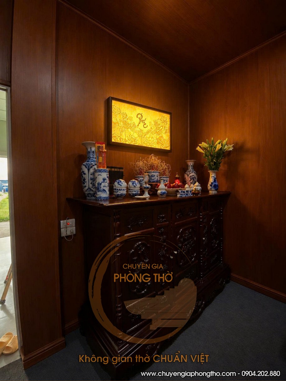 Thi công tranh trúc chỉ phòng thờ chữ Phúc tại Lai Xá Thi công tranh trúc chỉ phòng thờ chữ Phúc tại Lai Xá